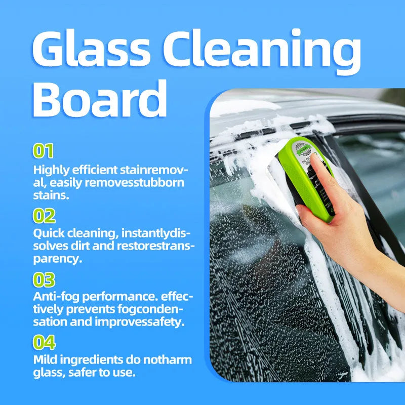 Car Glass Oil Film Remover Automotive Glass Sponge Cleaning Brush Front Inner Windshield Glass Oil Film Cleaner For Car Cleaning