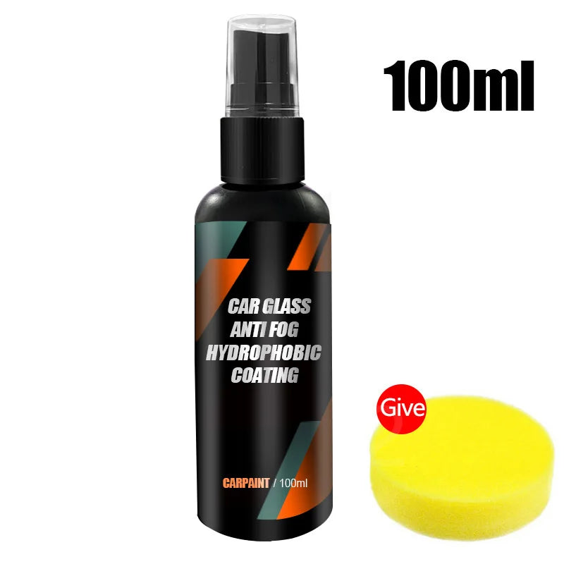 Car Glass Anti-rain Water Spray Repellent Nano Coating Hydrophobic Waterproof Agent Oil Film Removing Auto Glass Film Agent