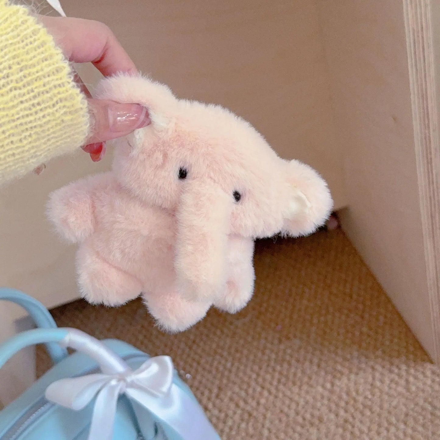 Korean Cute Fluffy Plush 3D Cartoon Elephant Earphone Case for Airpods Pro 4 3 2 1 Headset Protective Cover For Air Pods Pro 2