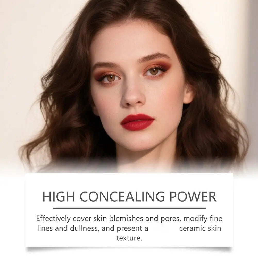 Color-Changing Foundation Stick With Detachable Brush 2-in-1 Multifunctional Lightweight Brighten Matte Foundation Base Makeup