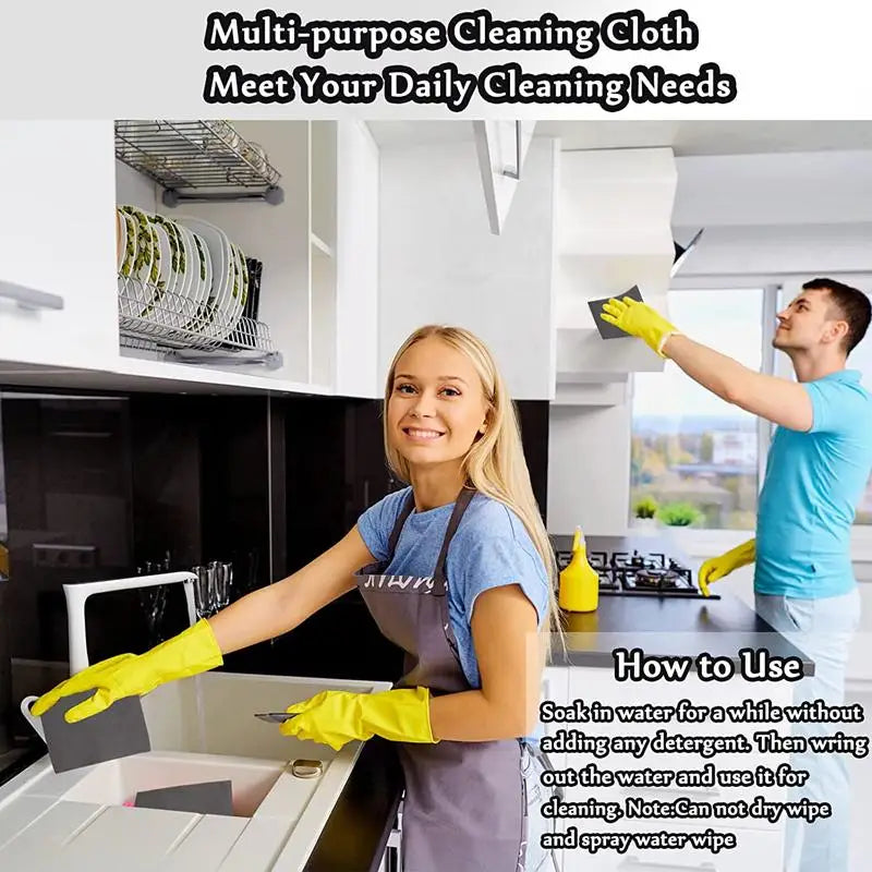 5-1PC Thickened Magic Cleaning Cloth Microfiber Glass Clean Towel Reusable Washable Lint-free Cleaning Rag for Kitchen Glass Car