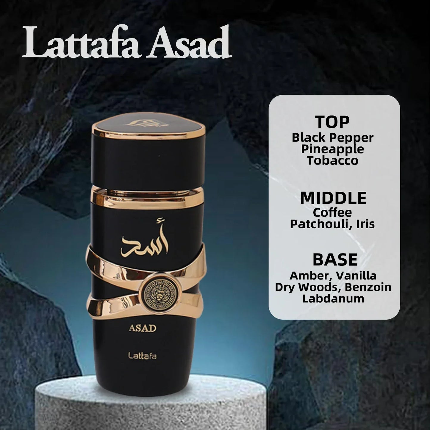 Lattafa Asad Bourbon Original Arab Perfume Floral and Fruity Pheromone The Original Flavor and Natural Fragrance