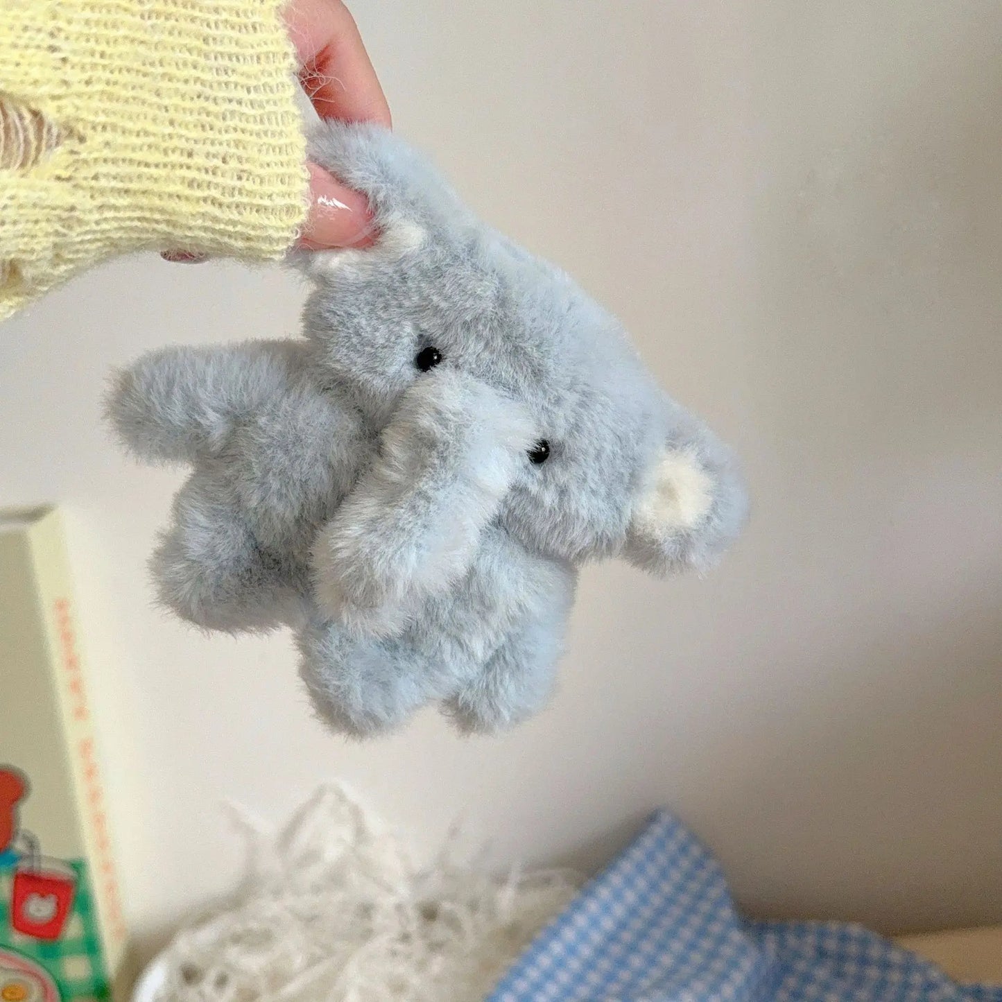 Korean Cute Fluffy Plush 3D Cartoon Elephant Earphone Case for Airpods Pro 4 3 2 1 Headset Protective Cover For Air Pods Pro 2