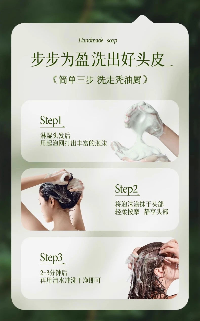 2025 Platycladus Orientalis and Polygonum Multiflorum Thunb. Natural Shampoo and Hair Care Soap Control Oil and Dandruff Repair