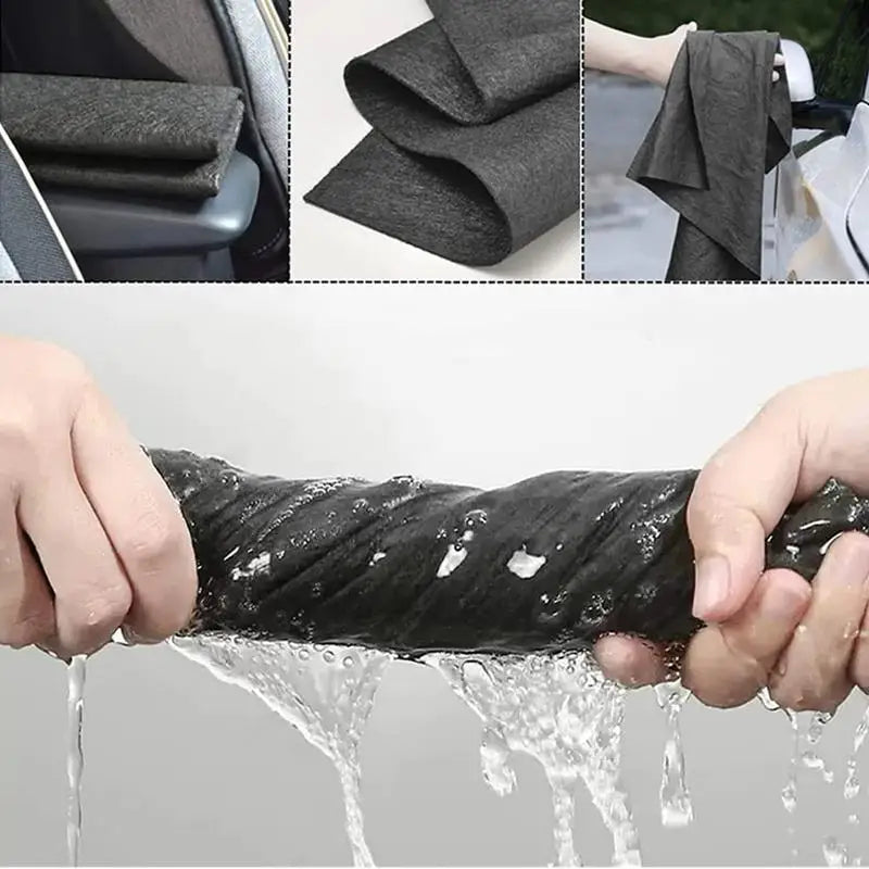 5-1PC Thickened Magic Cleaning Cloth Microfiber Glass Clean Towel Reusable Washable Lint-free Cleaning Rag for Kitchen Glass Car