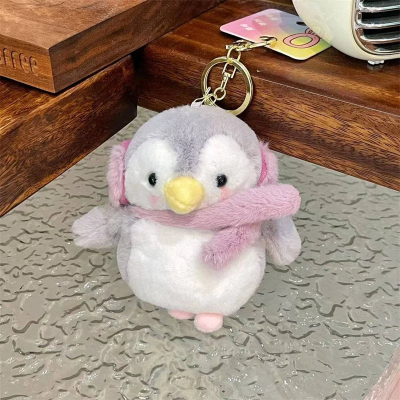 Funny Cute Plush Penguin Headphone Case For Apple Airpods 4 3 2 Pro Cover Kawaii Fur Fluffy Headset Cases for Airpod Pro2 Funda