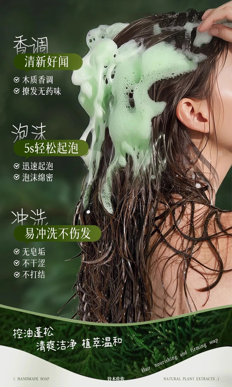 2025 Platycladus Orientalis and Polygonum Multiflorum Thunb. Natural Shampoo and Hair Care Soap Control Oil and Dandruff Repair
