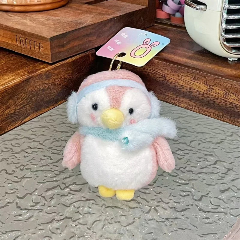 Funny Cute Plush Penguin Headphone Case For Apple Airpods 4 3 2 Pro Cover Kawaii Fur Fluffy Headset Cases for Airpod Pro2 Funda