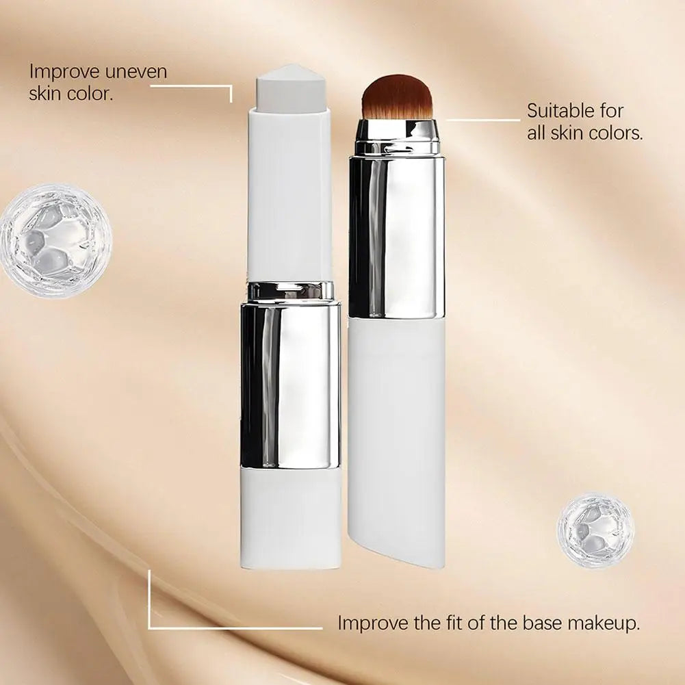 Color-Changing Foundation Stick With Detachable Brush 2-in-1 Multifunctional Lightweight Brighten Matte Foundation Base Makeup