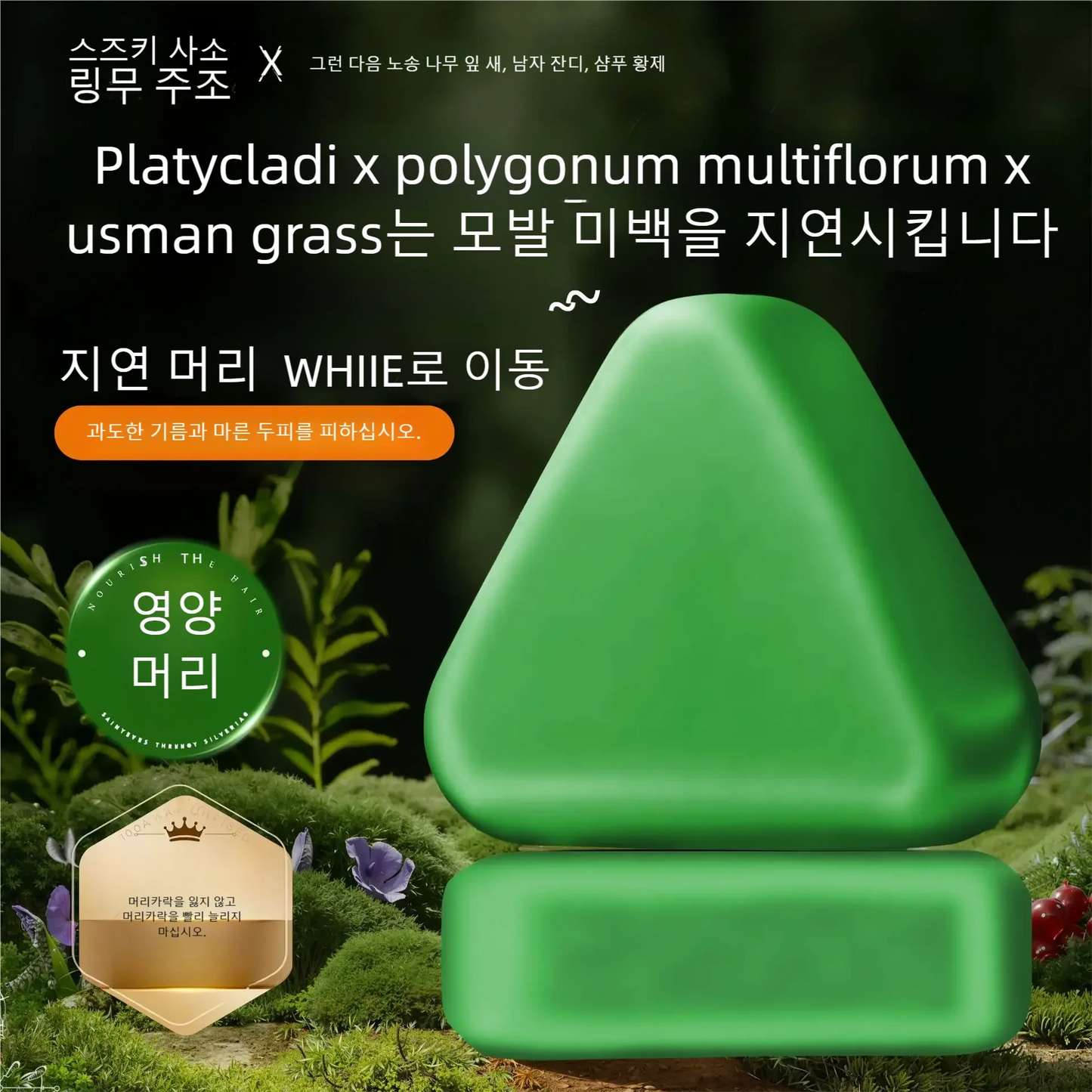 2025 Platycladus Orientalis and Polygonum Multiflorum Thunb. Natural Shampoo and Hair Care Soap Control Oil and Dandruff Repair