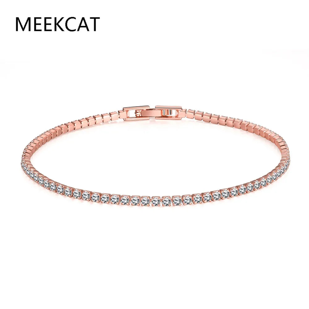 Real Moissanite Bracelet Sparkling S925 Sterling Silver Luxury Diamond Jewelry