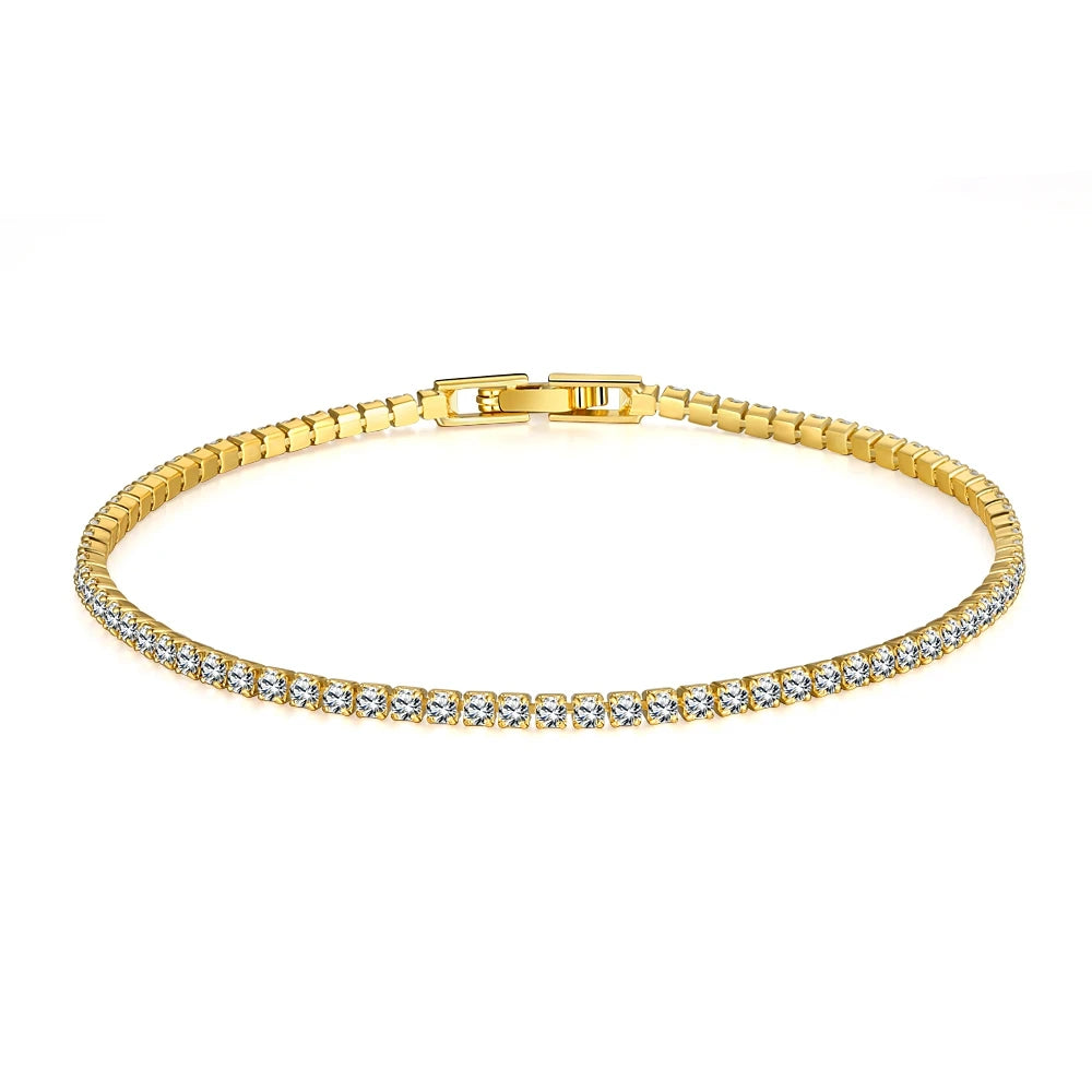 Real Moissanite Bracelet Sparkling S925 Sterling Silver Luxury Diamond Jewelry