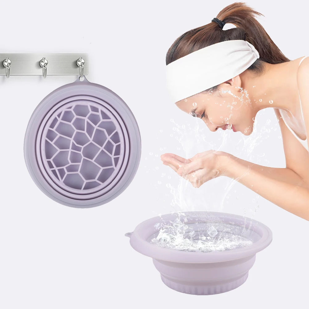 Foldable Silicone Ice Bath Tray Cold Therapy Portable Cryo Skin Tool Travel Beauty Bowl Facial Tool Face Ice Bath Water Chiller
