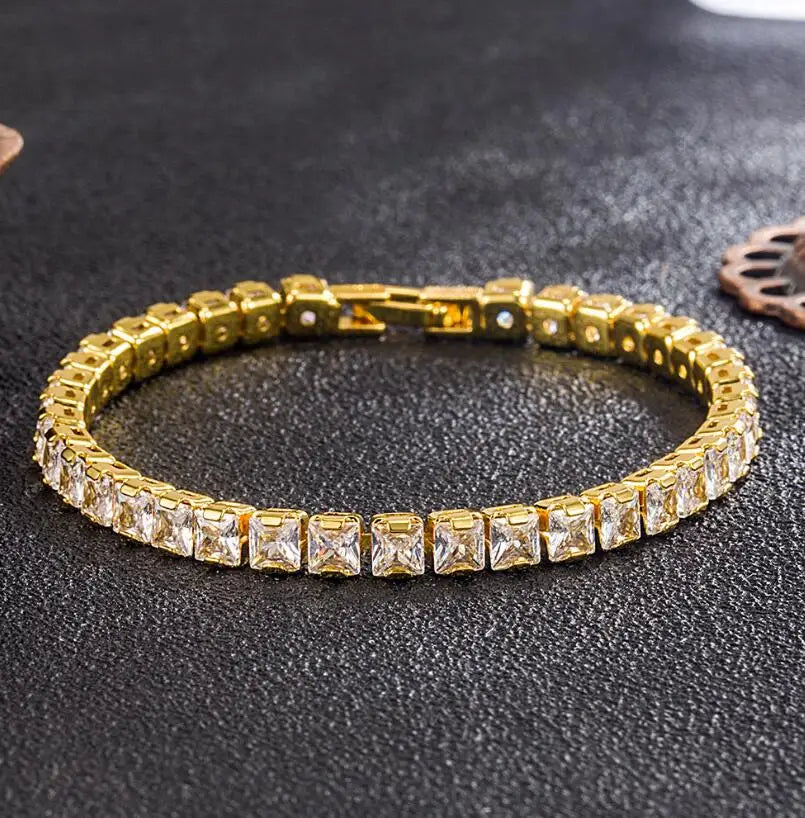 Real Moissanite Bracelet Sparkling S925 Sterling Silver Luxury Diamond Jewelry
