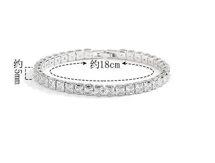 Real Moissanite Bracelet Sparkling S925 Sterling Silver Luxury Diamond Jewelry
