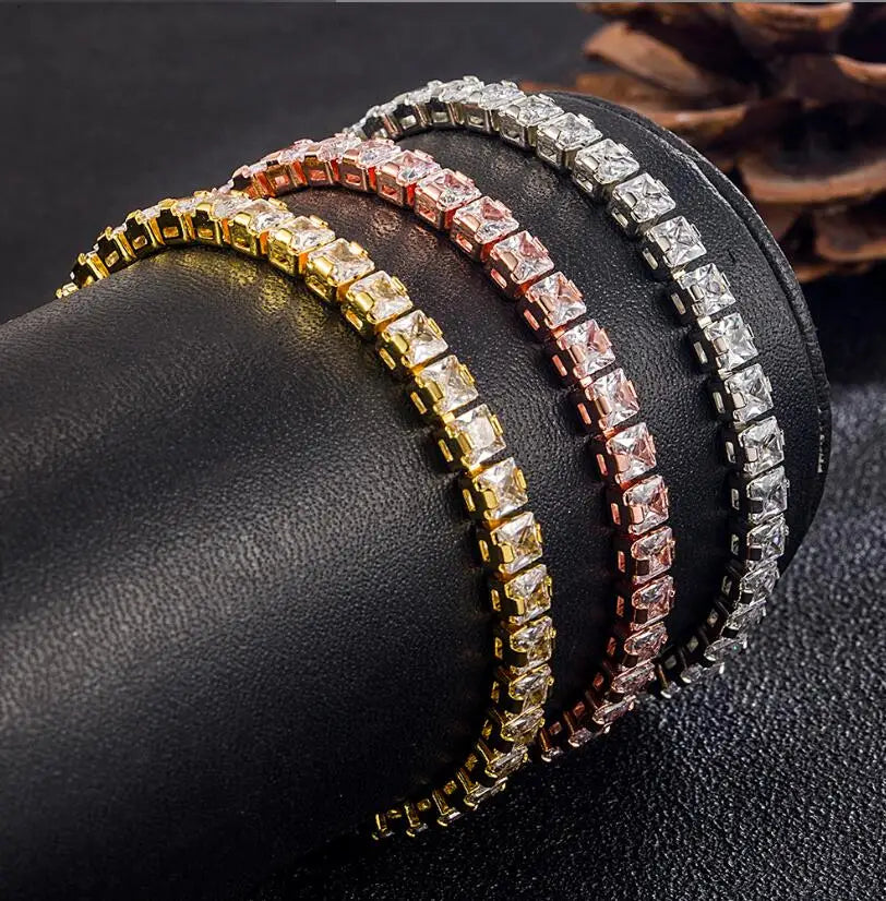 Real Moissanite Bracelet Sparkling S925 Sterling Silver Luxury Diamond Jewelry