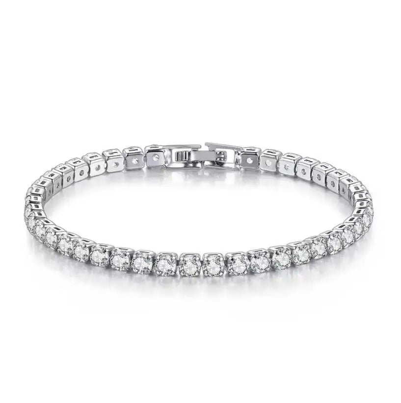 Real Moissanite Bracelet Sparkling S925 Sterling Silver Luxury Diamond Jewelry