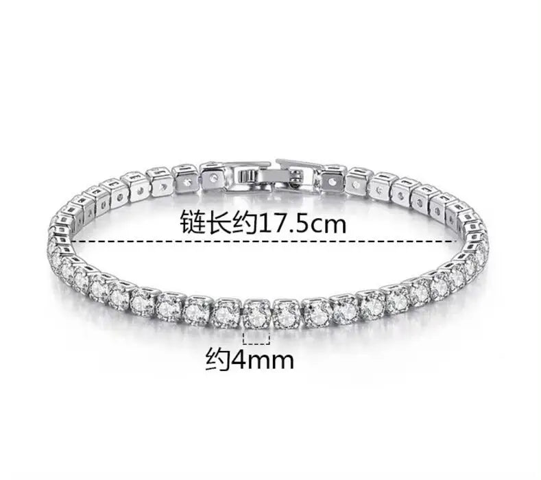 Real Moissanite Bracelet Sparkling S925 Sterling Silver Luxury Diamond Jewelry