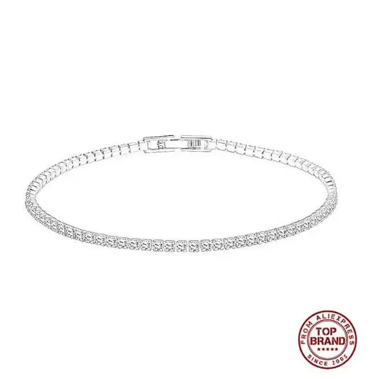 Real Moissanite Bracelet Sparkling S925 Sterling Silver Luxury Diamond Jewelry